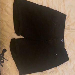 Black cotton shorts
